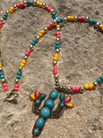 Colorful Cactus Vibes Necklace