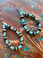 Hand Beaded Teardrop Earrings