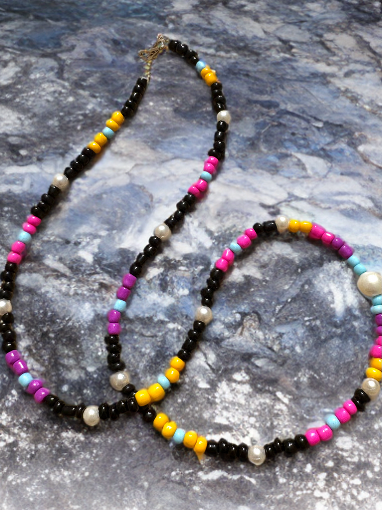 Colorful Hand Beaded Necklace