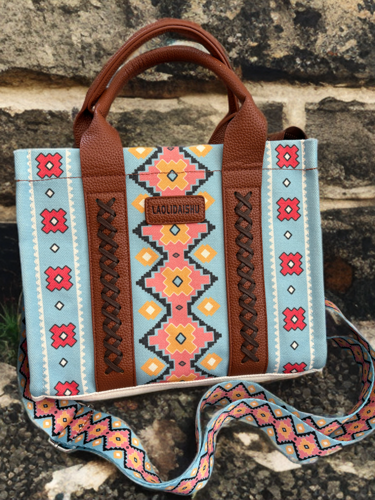 Baby Blue Santa Fe Hand Bag