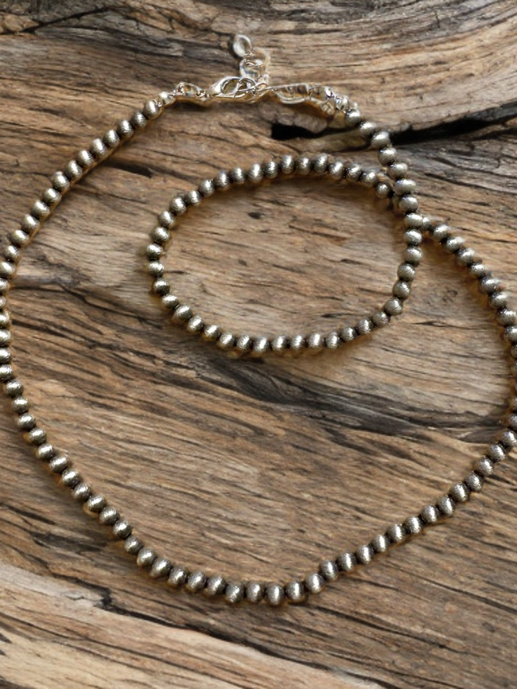 2MM Faux  Navajo Pear Necklace