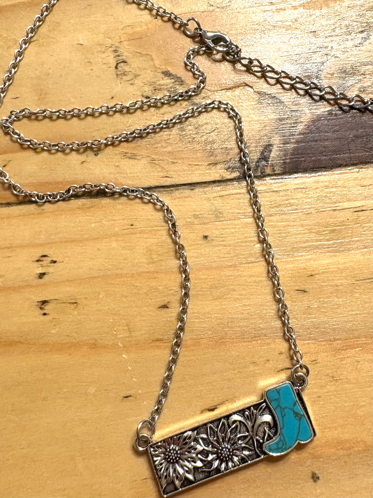 Boot Bar Necklace